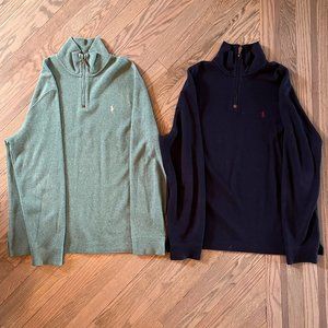 Two (2) Polo by Ralph Lauren Quarter Zip Sweaters | Great Condition | Large